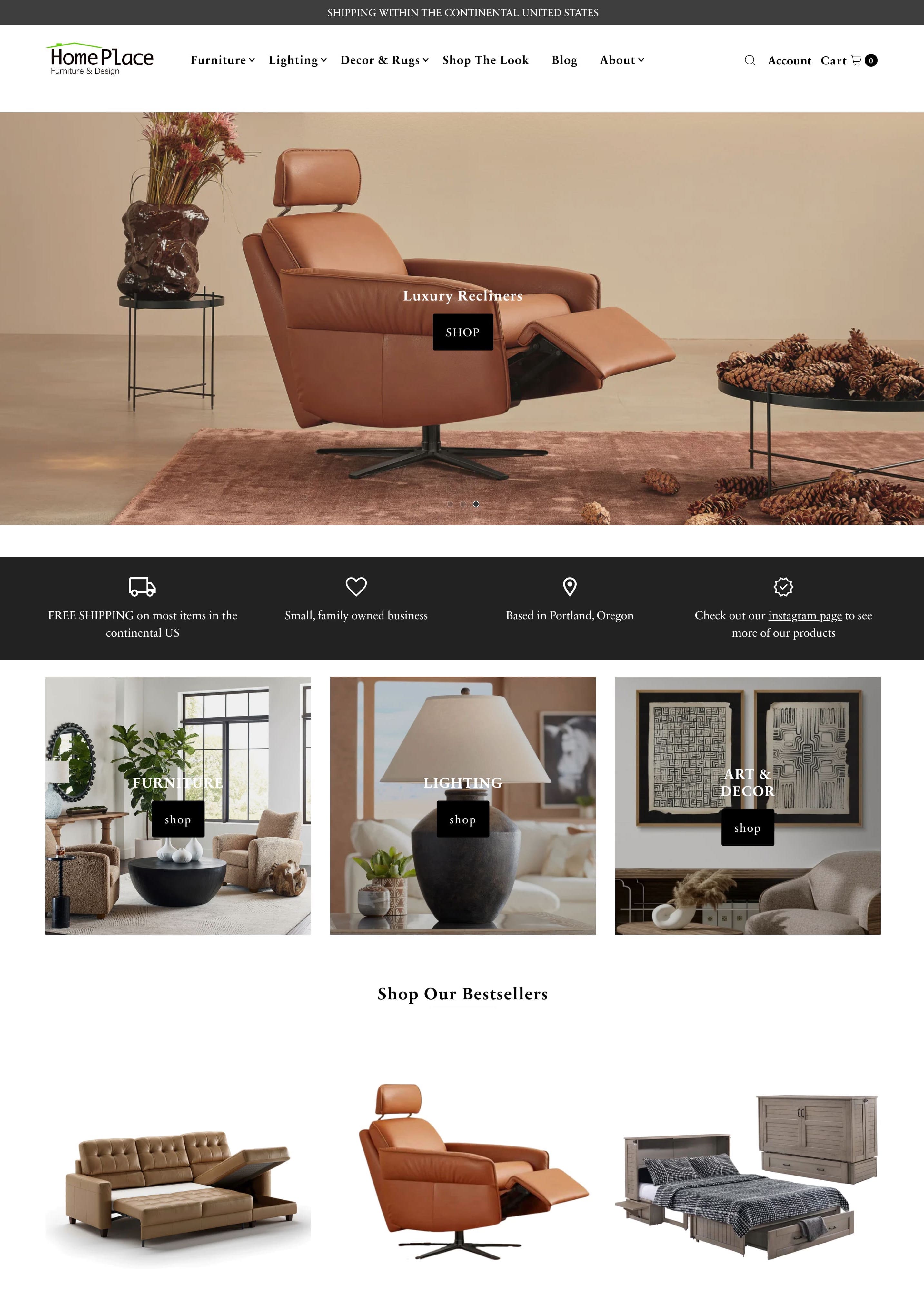 HomePlace Furniture & Design | Shopify Store Showcase