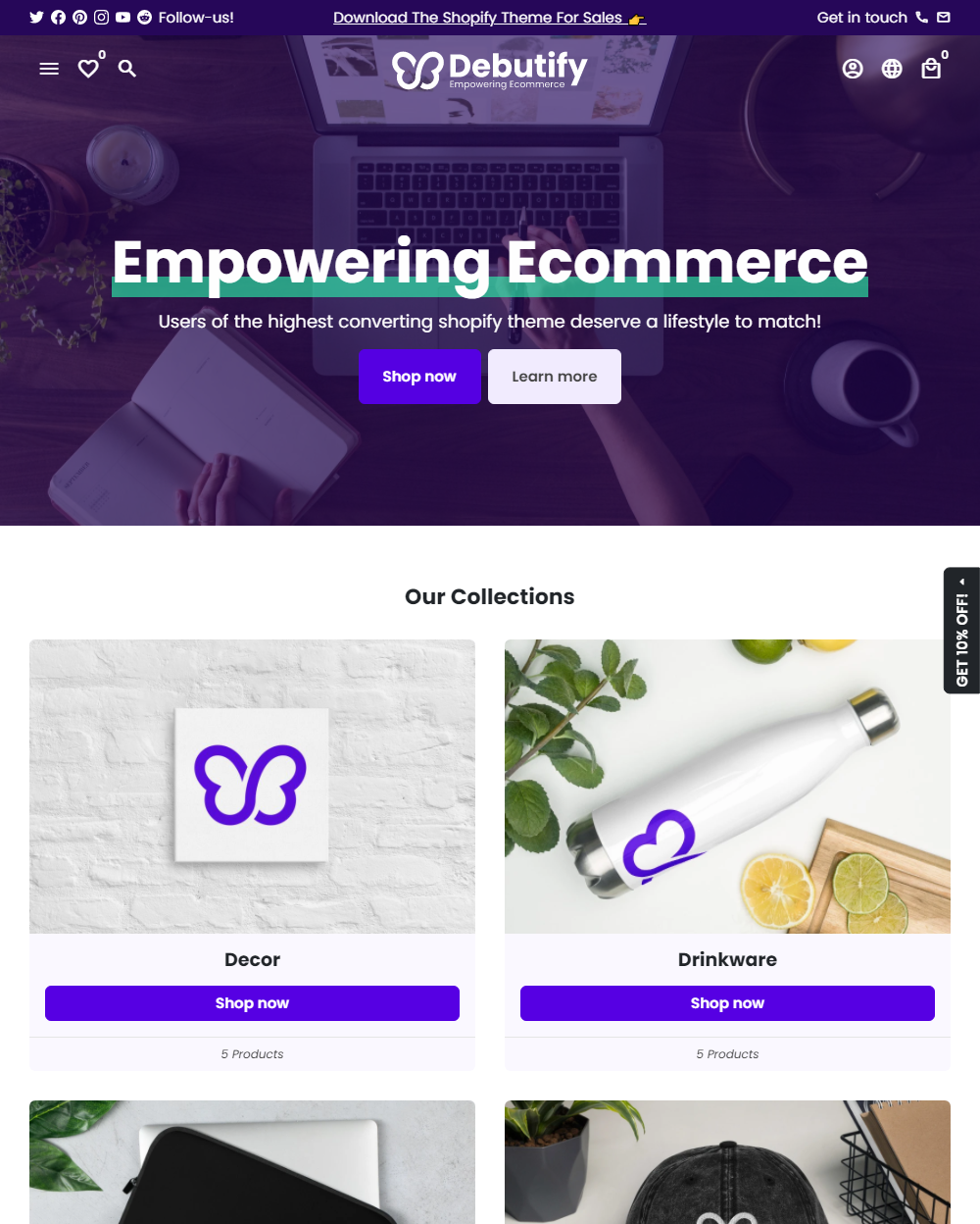 Explore Shopify Themes by Debutify